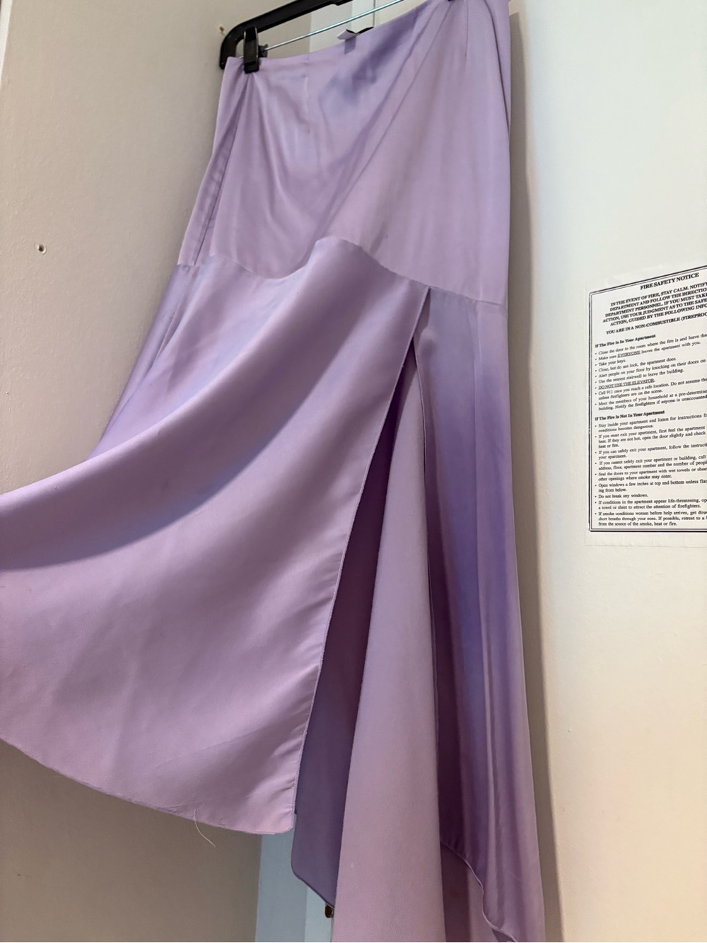 Lilac Satin Maxi Slip Skirt - Picture 4 of 7